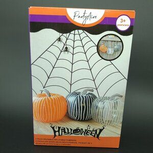 Halloween Party Decor 3 Pack Inflatable Pumpkins  New